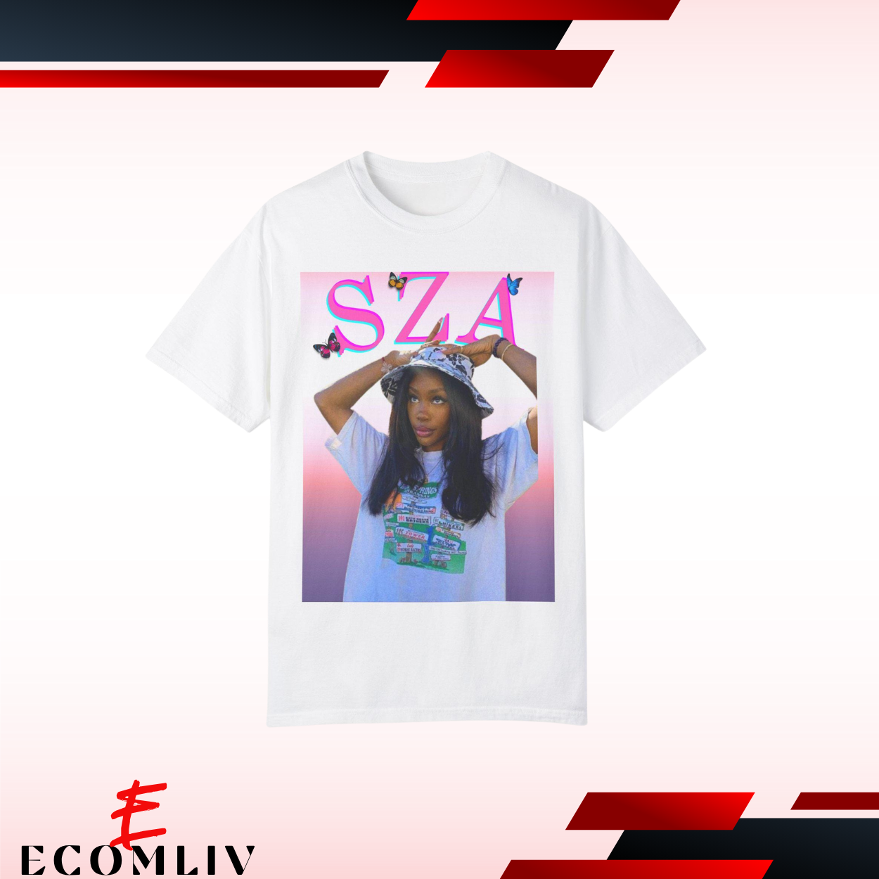 Vibrant Graphic T-Shirt, Retro Style Unisex Tee, Music Lover Gift, Casual Streetwear, Sza-Inspired
